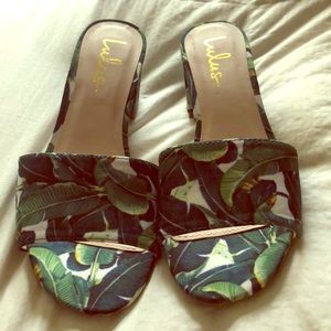 Brand New Lulus Tropical Block Heel